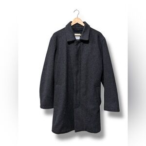 GAP Men's Charcoal Grey Wool Long Winter Car Coat Size Large